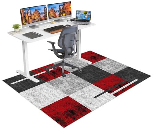Alfombra para Silla de Oficina para Suelos Duros Alfombrilla Protectora para Silla de Oficina, Protector Suelo Silla Ruedas, Alfombra Gaming Suelo, Alfombrilla de Escritorio para Parquet 60 x 70 cm