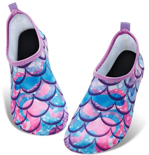 WAWSAM Chaussures Aquatiques pour Enfants Filles Garçons Chaussures de Plage Chaussettes d'eau