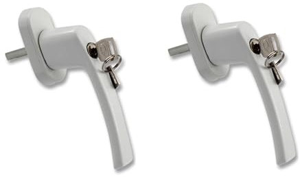 VDLLQYN, Manijas de aluminio for interior, paquete de 2 manijas de vidrio, manija redonda de seguridad for el hogar con llave con bloqueo con pasador ，Manillas para ventanas