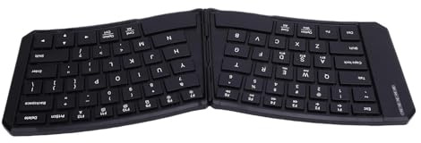 Denash Ergonomisk Vikbar Tangentbordstöd, V -form Delad Bärbar Laddningsbar Trådlös -fällbar Tangentbord med Lugna Saxbrytare