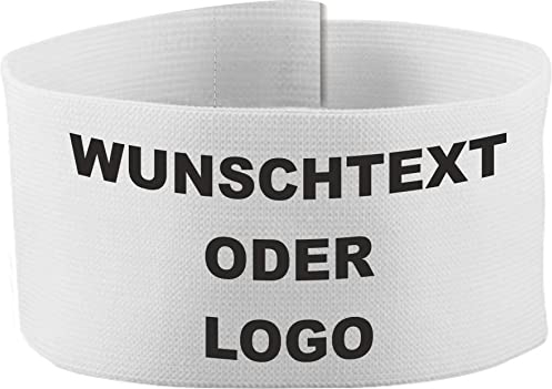 Unbekannt größenverstellbare Armbinde mit Klett (Höhe 6 cm) (Farbe weiss) personalisiert mit IHREM INDIVIDUELLEM Wunschmotiv
