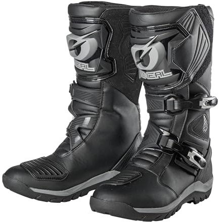 O'NEAL | Motorradstiefel | Enduro Adventure | Robuster & wasserdichter Tourenstiefel, Metallverstärkte Innensohle, Austauschbares Fußbett | Sierra Pro Boot | Erwachsene | Schwarz | Größe 46