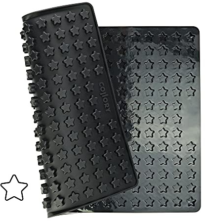 Collory Bakmatta för hundkex för Mini stjärnor (1,5 cm) godis, silikonbakform, chokladform, värmebeständig, livsmedelssäker och BPA-fri