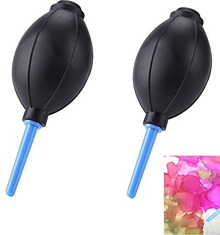 2 Stück Tintenluftgebläse für Kartenherstellung Dispersing Tinten Leistungsstark Blasen Staubentfernung Asche Entfernung Gas Blasen Hand Reinigungswerkzeuge für Sensor Computer Tastatur Kamera