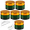 INHEMING Glas Cremedose Leer,6 x Grün Glas Creme Tiegel Leerdose 30ml,Cremetiegel Salbentiegel,Kleine Cremedosen zum Befüllen,Kosmetikbehälter mit Deckel