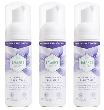 Balance Activ pH Balanced Intimate Daily Foam Wash, Relieves Vaginal and Vulval Discomfort (150ml), 3 Pack