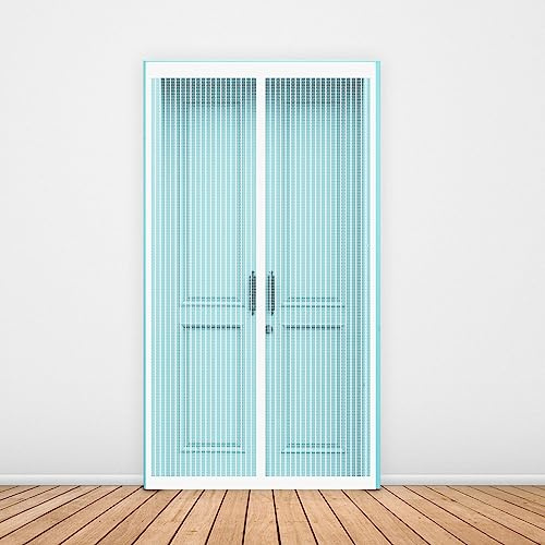 Rideau Anti Mouches Anti Insectes 255 x 245 cm Rideau de Porte Antimoustique Laisse Entrer L'Air Frais Rideau Anti-insectes pour pergola Balcon Patio Coulissantes, Blanc