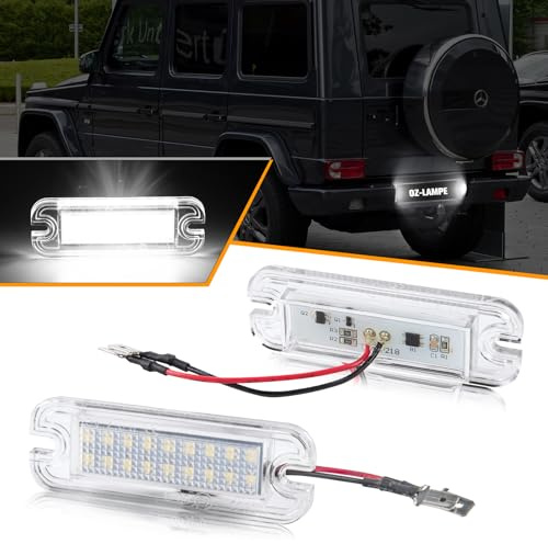 OZ-LAMPE LED-registreringsskyltbelysning för Merceds-Benz G-CLASS W463 G500 G550 G55 AMG, Canbus inga fel LED-registreringsskyltsljus, bakljus
