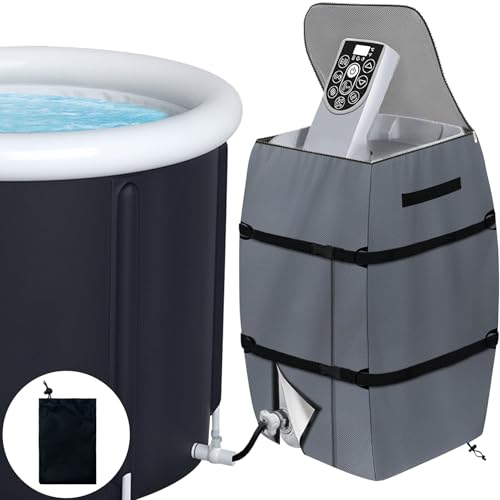 TZEKING Cubierta para Bomba de Bañera de Hidromasaje,Cubierta de bañera de hidromasaje,Impermeable,Resistente a la Intemperie,Cubierta del Calentador de SPA,Bomba aislada para bañera de hidromasaje