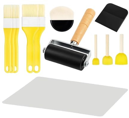 perfk Kit de découpage : Rouleau à pâtisserie pour Loisirs créatifs, Outils de tamponnage, projets de Loisirs créatifs Polyvalents, papiers Peints, Rouleau