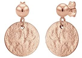 Elli Ohrringe Damen Ohrhänger Plättchen Gehämmert Vintage Antik Look in 925 Sterling Silber