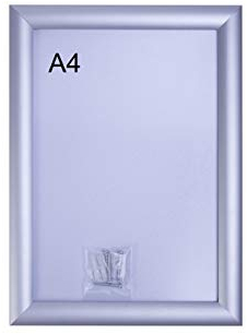 BGFint Klapprahmen DIN A4 Aluminium Plakatrahmen Wechselrahmen 25mm Profil Ecken auf Gehrung