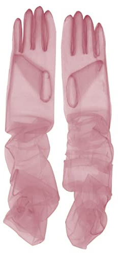 QRBTSCL Guanti lunghi da donna in tulle da sposa, da sposa, per opera, Halloween, feste in costume, 68 cm, lunghezza al gomito