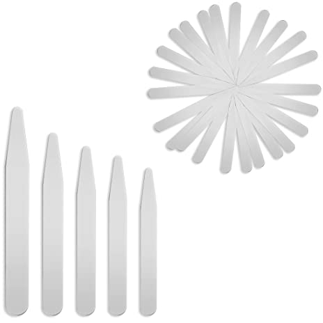 100 Stücke Kunststoff-Kragenstäbchen in 5 Größen transparent Herren Kragenstäbchen Set Kragen Stäbchen Kragenstäbchen für Hemden