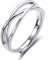 925 Sterling Silber gekreuzte Ringe für Frauen verstellbare offene Fingerringe Schmuck Geschenke Versprechen Ringe für Frauen Mädchen