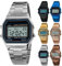 Yuehuamech Orologio digitale da uomo, al quarzo, lussuoso, da lavoro, cronografo elettronico fino a 30 m, impermeabile, orologio sportivo con cinturino in acciaio inox e retroilluminazione a LED,