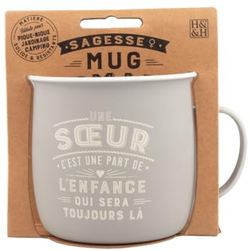 MUG NOMADE - Mug à thé et café personnalisé Sœur - cadeau pour Femme
