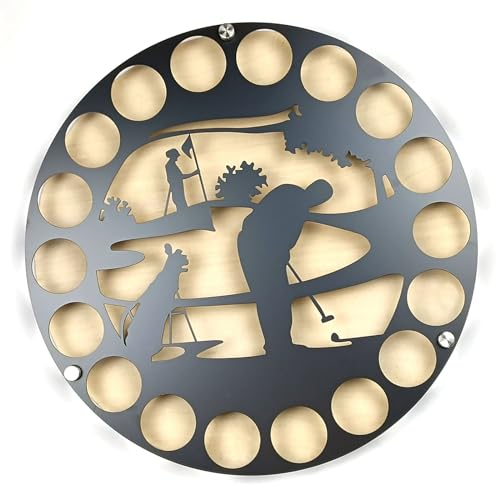 SerendipitousWhisper Golfball Vitrine – personalisierter Golfball-Halter – Golfgeschenke für Papa – Vatertagsgeschenke Ausstellen und Sammeln Golfball-Vitrine zur Wandmontage