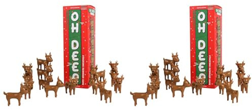Gift Republic Oh Deer 15 Pieces Christmas Stacking Game, Multicoloured, GR750007 (Pack of 2)