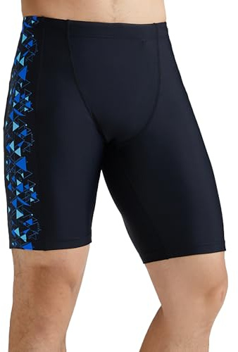 FEOYA Jammer de Natation Homme Short de Bain Sportif Résistant Maillot de Bain Moulant Boxer de Bain de Compétition Tag Size 4XL/Taille EU XL