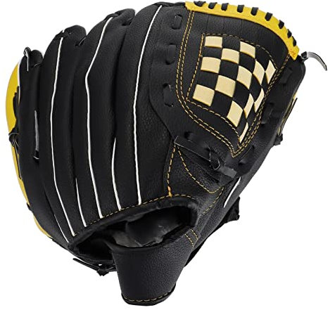 TOGEVAL 1stück Baseballhandschuh Für Softball Pu-Schutz-handschuh Gelb Und Schwarz Langlebig Und Leicht Für Training Und Outdoor-Sport