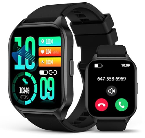 SOUYIE Smart Watch (Answer/Make Call), 2.06 Curved AMOLED Screen Smartwatch for Men Women, 100+ Sport Modes Fitness Tracker, Heart Rate Sleep SpO2 Monitor, IP68 Waterproof, Android and iOS Compatible