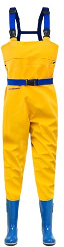 Naturepanda Waders Pesca Donna, Impermeabili, Traspirante, Stivale, Pantaloni Petto, Tracolla Regolabile, con Stivali, per Pesca Sportiva, Caccia, Fattorie, Arancione, 39EU