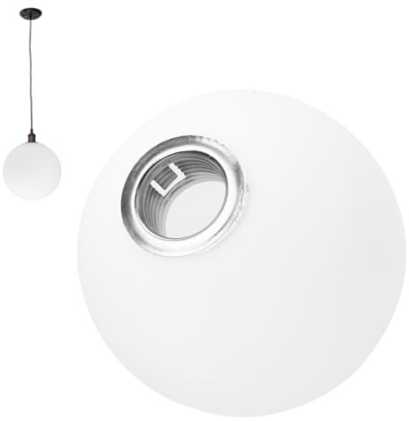 HOMSFOU G9 Glass Lampshade Frosted White Globe 8cm