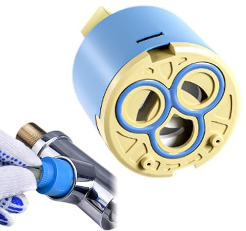 Grifo mezclador de 35 mm de alta presión para blanco, cartucho de cerámica azul para grifo mezclador, cartucho de repuesto para grifos, monomando, grifo de cocina