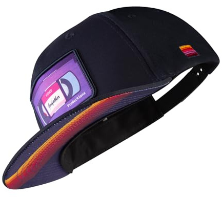 Nebelkind Snapback-Cap Herren Damen VHS Dunkelblau Einheitsgröße OneSize Größenverstellbar Unisex Basecap Baseballkappe Kassette Streetwear Style Baseball-Kappe mit geradem Schirm Retro