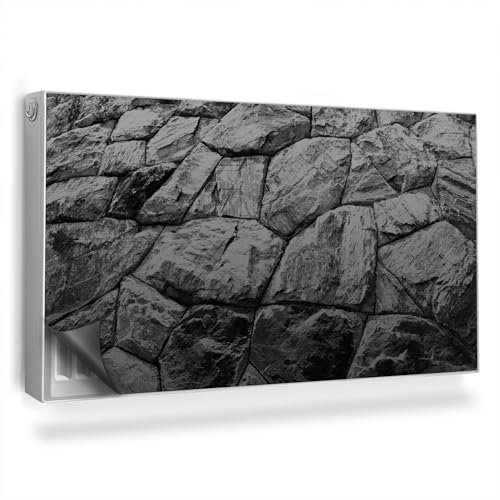 Alfombrilla Magnética 110x60 cm Fácil Instalación para Radiador Protección contra el Polvo y Daños Magnético Panel Decorativo - Superficie de Piedras oscuras