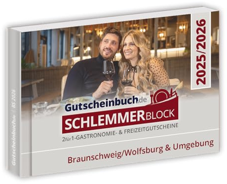 Gutscheinbuch.de Schlemmerblock Braunschweig/Wolfsburg & Umgebung Schlemmerblock 2025/2026 MN inkl. Guthabencode für Mobile-Gutscheine.de