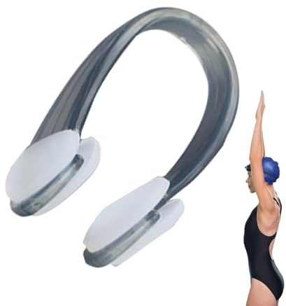 Clip De Nez De Natation - Pince Étanche En Silicone De 1,38 x 0,79 x 0,59 Pouce, Coupe Confortable Et Ajustable, Équipement D'entraînement En Piscine | Pour Femmes Hommes Adolescents Filles