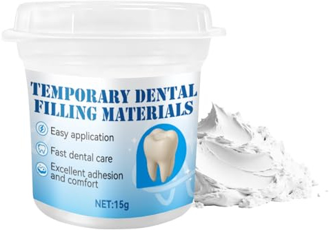 Otturazione Dentale Provvisoria, Cemento per Denti per Intasare una Carie, Otturazione un Foro, All'uso, Scelta Ideale in Attesa di Cure Odontoiatriche, 15g