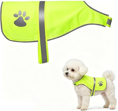 Reflective Dog Safety Vest High Visibility Yellow Pet Vest for Night Walks | Keep your dog more visible at night with a lightweight reflective safety vest