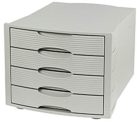 Soennecken Schubladenbox 1554 4geschlossene Schübe lichtgrau