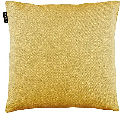 LINUM Pepper Premium Kissenhülle 50x50 cm, 100% Baumwolle, Maschinenwaschbar, Senfgelb