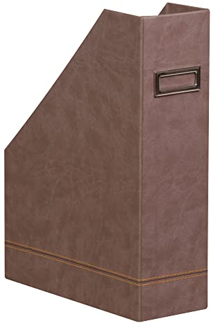 Rhodia 318833C Stehsammler (10 x 25 x 31 cm, Etikettenhalter, Kunstleder, elegant und praktisch, ideal für Ihr Büro)1 Stück, schokoladenbraun