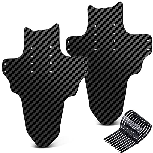 NICEDACK Schutzbleche Mountainbike, 2 Stück Mudguard Fit 20''- 29 Zoll MTB Schutzblech Vorne und Hinten Kompatibler Fahrrad Spritzschutz (Schwarz-Carbon-Optik)