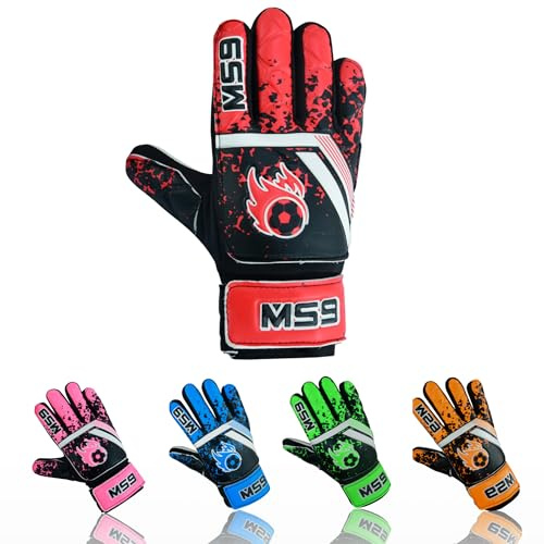 MS9 Kids Boys Children's Junior Football Goalkeeper Sports Soccer Goalie Gloves