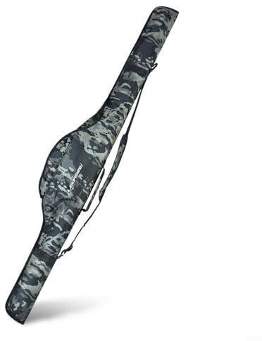 Gbtdoface Bolsa de pesca para caña de pescar, organizador plegable de carrete, 160 cm, moderno