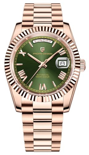 RollsTimi PD1783 DD40 Herren Uhr, NH36A Japanisches Automatikwerk, Day/Date, 100m Wasserdichtheit, Edelstahlarmband, Saphirglas, Luxus Herren Automatikuhr
