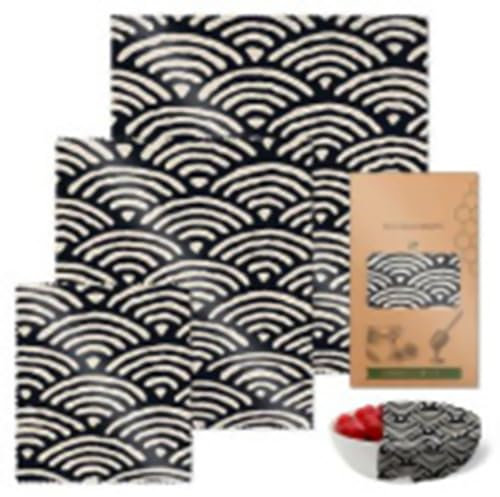 TingHaoO Práctico juego de 3 paños de cera de abeja para mantener la frescura, suministros de cocina portátiles para uso doméstico