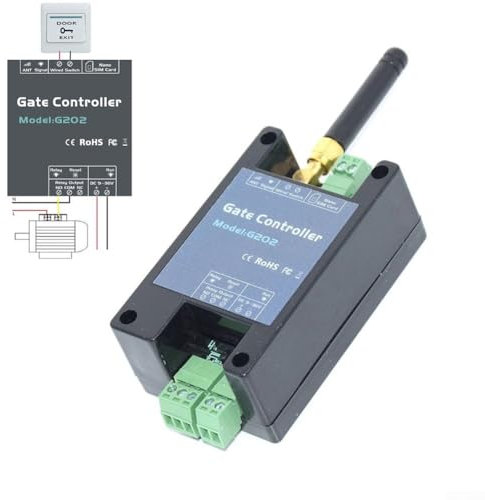 MeevrgR G202 4G GSM Ouvre-Portail Sans Fil - Relais Contrôlé par Smartphone pour Portail/Porte à Distance - Compatible Portes de Garage, Volets & Entrée