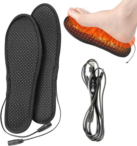 Heated Insoles Foot Warmer Insoles Non-Slip Rechargeable Washable