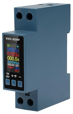Contatore energia elettrica wifi 40A misuratore di consumo elettrico monofase AC 85-290V Misura di tensione e corrente con protezione da sovratemperatura e sovracorrente KWS-303WF