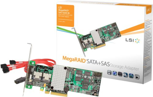 LSI MegaRAID SAS 9260-8i KIT (8-Port, 6Gbit/s SAS/SATA, 512MB, PCI-E 2.0)