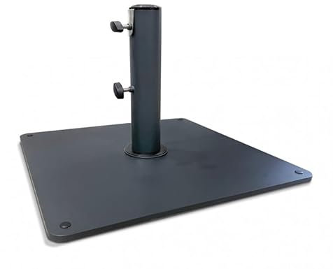 Jati Umbra 13kg Small Garden Parasol Base - 38mm / 48mm Pole Adapters | Metal (Graphite Grey Powder-Coated Steel)