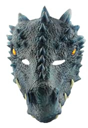 Ghoulish Productions - Masque de Dragon d'Hiver, Collection Animaux, Masque en Latex Résistant, Peint à la Main, Halloween, Défilé de Carnaval, Fête Costumée, Taille Unique Adulte