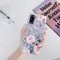 ZTUOK Flower Case for Samsung Galaxy S20, Flexible Soft Slim Fit Protective Cute Shell Flowers Phone Case Cover with Purple Floral and Gray Leaves Pattern for Samsung Galaxy S20-6.2 inch